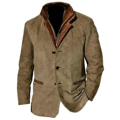 Herren Vintage-Wildlederjacke für den Herbst