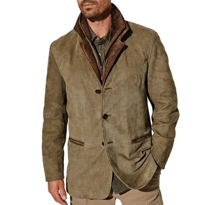 Herren Vintage-Wildlederjacke für den Herbst